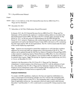 2012 IRS Form W-2 Instructions