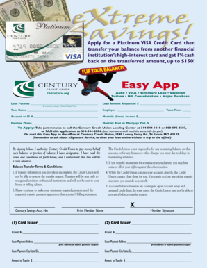 Century Credit Union Loan Application