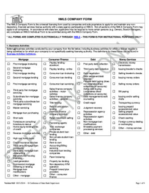 Fillable Online mortgage nationwidelicensingsystem NMLS Company Form ...