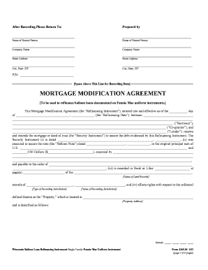Mortgage Modification Agreement
