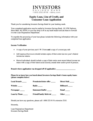 Equity Loan Application Form