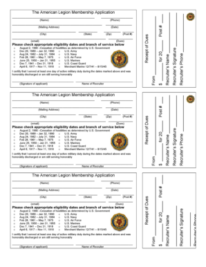 American Legion Membership Application