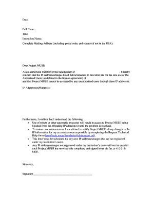 IP verification letter - Project MUSE - muse jhu