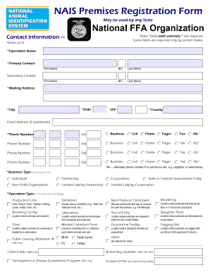 NAIS Premises Registration Form