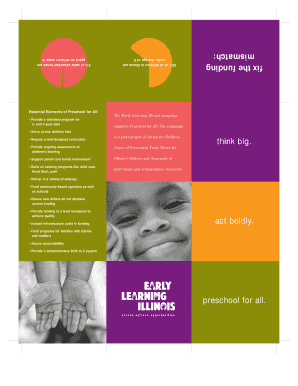 Preschool for All Brochure - Early Learning Illinois