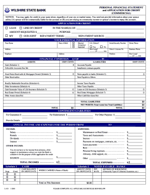 wilshire state bank form