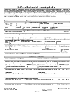 Uniform Residential Loan Application
