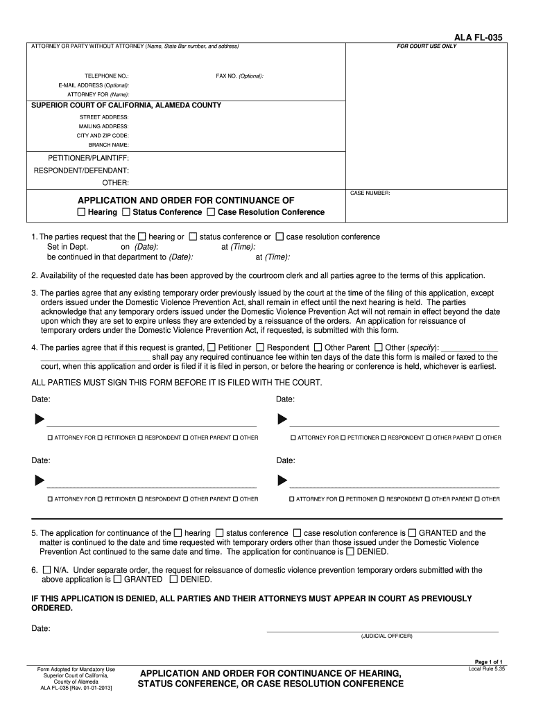 fl 035 2013 form Preview on Page 1