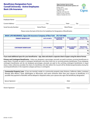 Beneficiary Designation Form