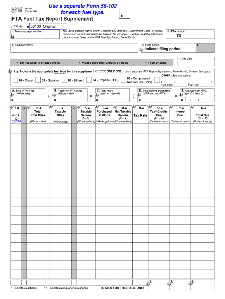 ifta texas 2014 form Preview on Page 1