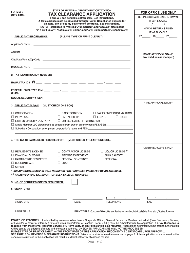 form a 6 tax 2013 Preview on Page 1