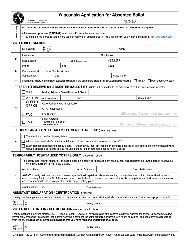 how to wisconsin absentee Preview on Page 1