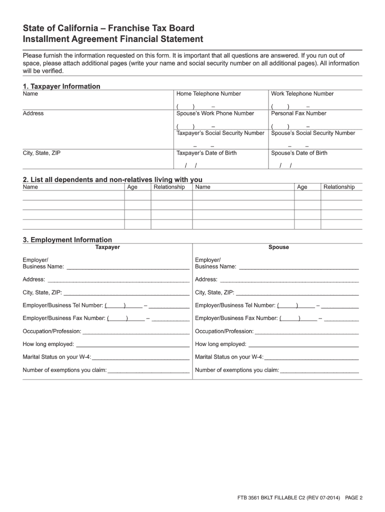form 3561 Preview on Page 1.