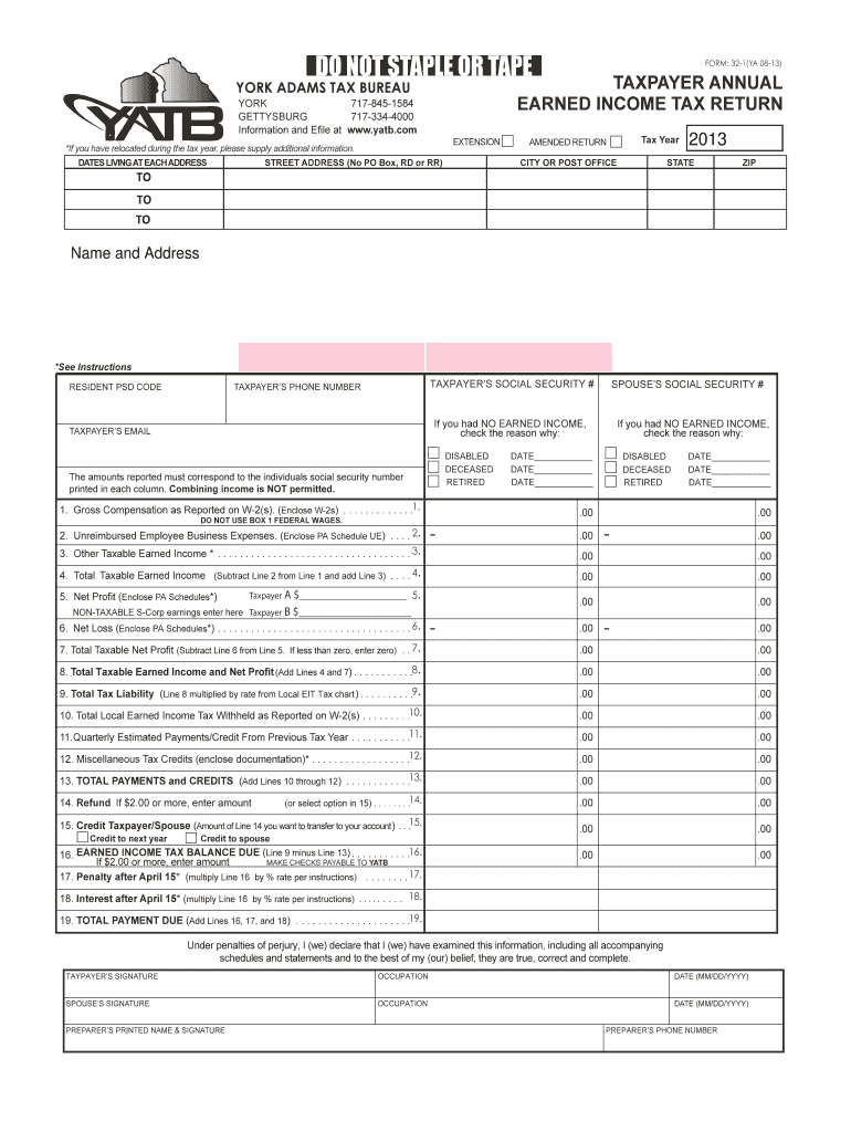 2013 taxes forms
