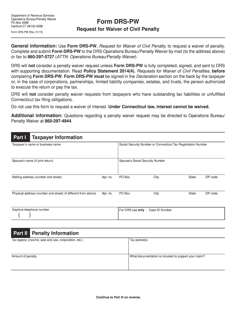 form drs pw 2015 Preview on Page 1