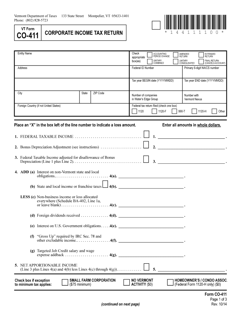 co 411 2014 form Preview on Page 1