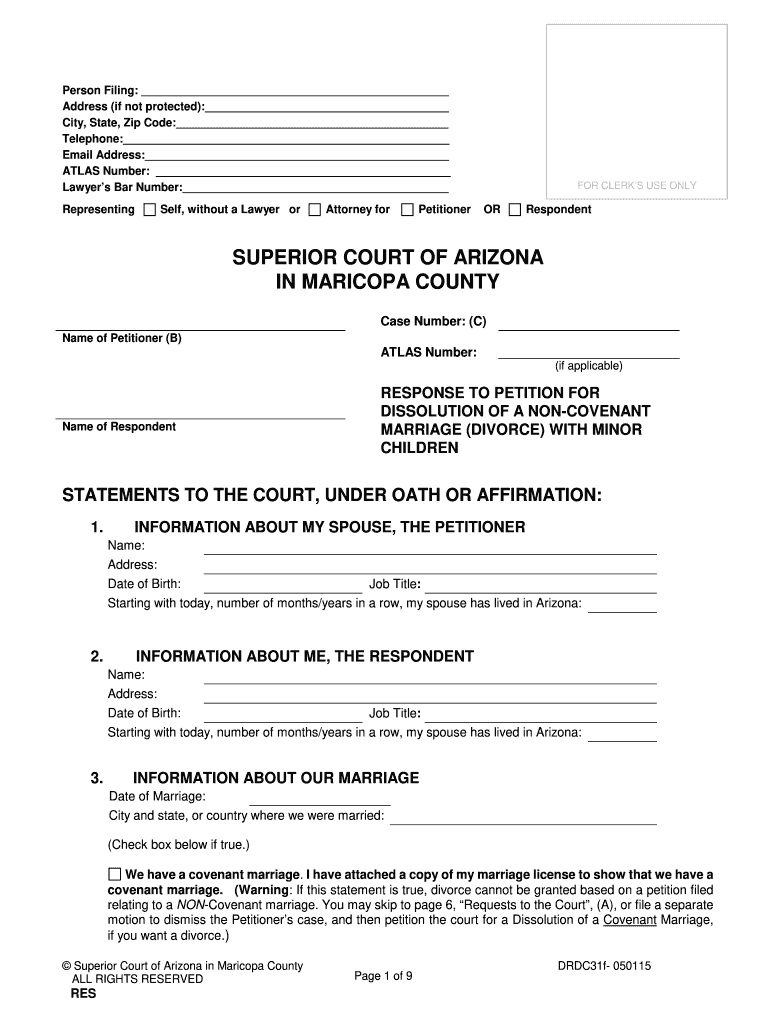 az dissolution non covenant Preview on Page 1.