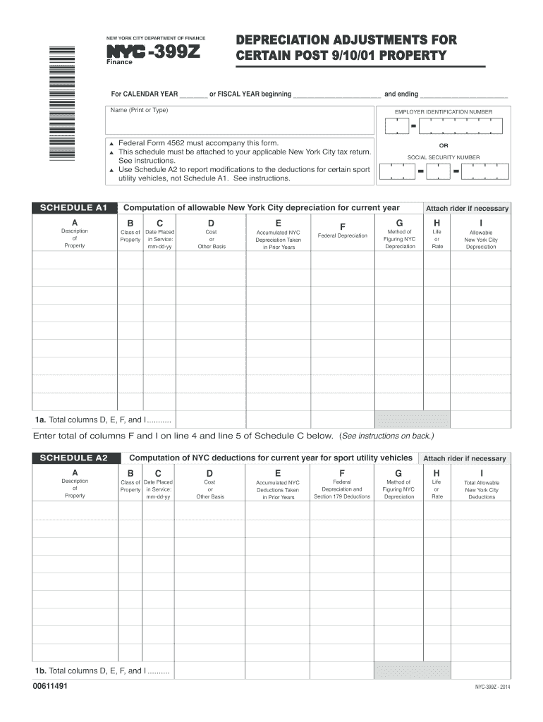 nyc 399z 2014 form Preview on Page 1