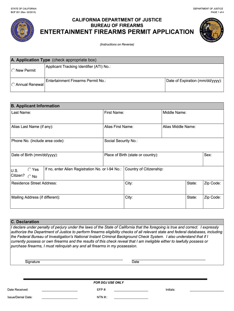 entertainment firearms permit Preview on Page 1