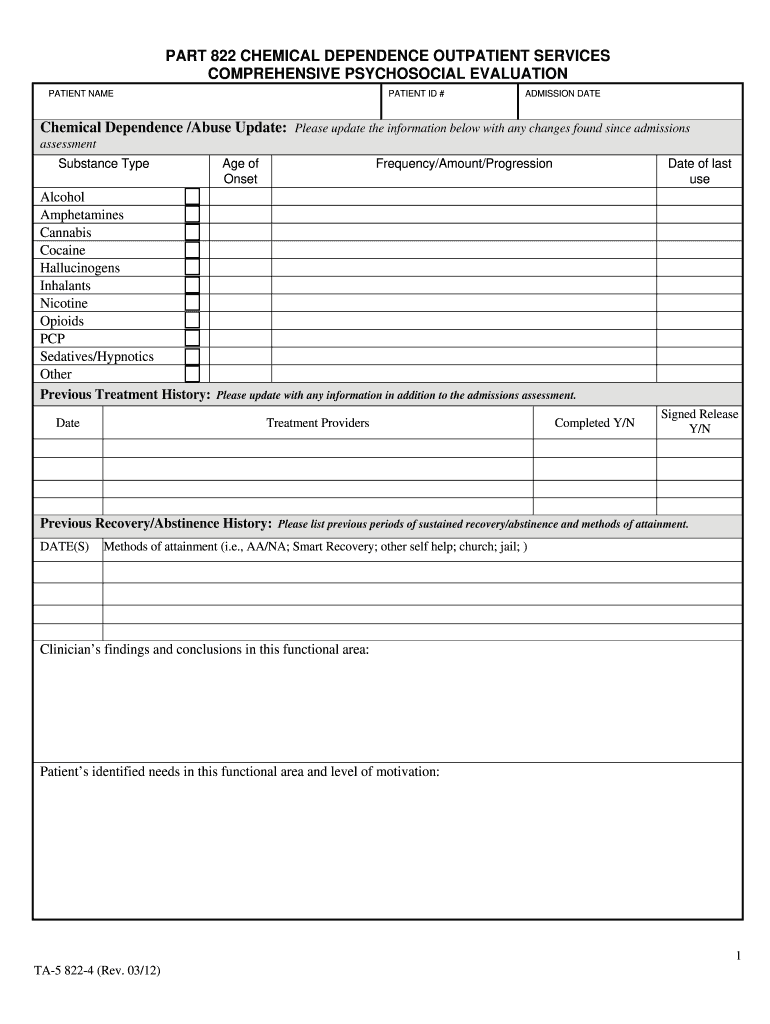 psychosocial evaluation online Preview on Page 1