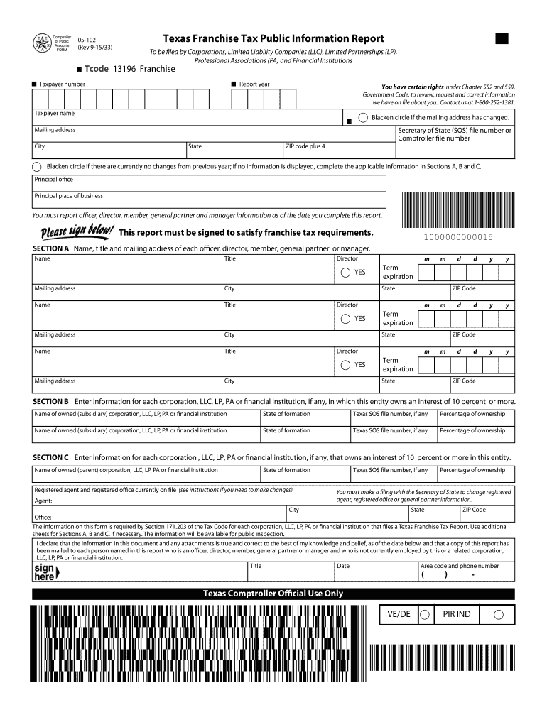 102 form 2015 Preview on Page 1.