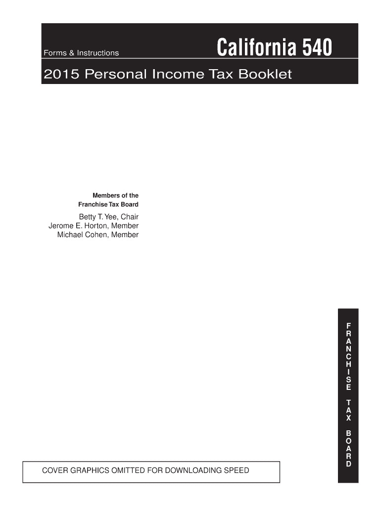 california franchise tax board 540 bk 2015 form Preview on Page 1