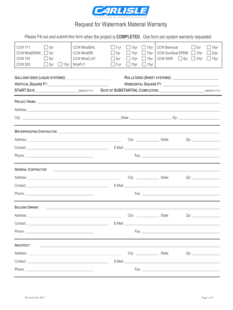 ccw warranty Preview on Page 1