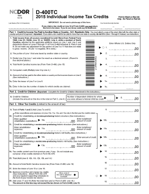 2015 nc form tax