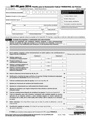 941 form 2014
 13 Form IRS 13-PR Fill Online, Printable, Fillable, Blank ...