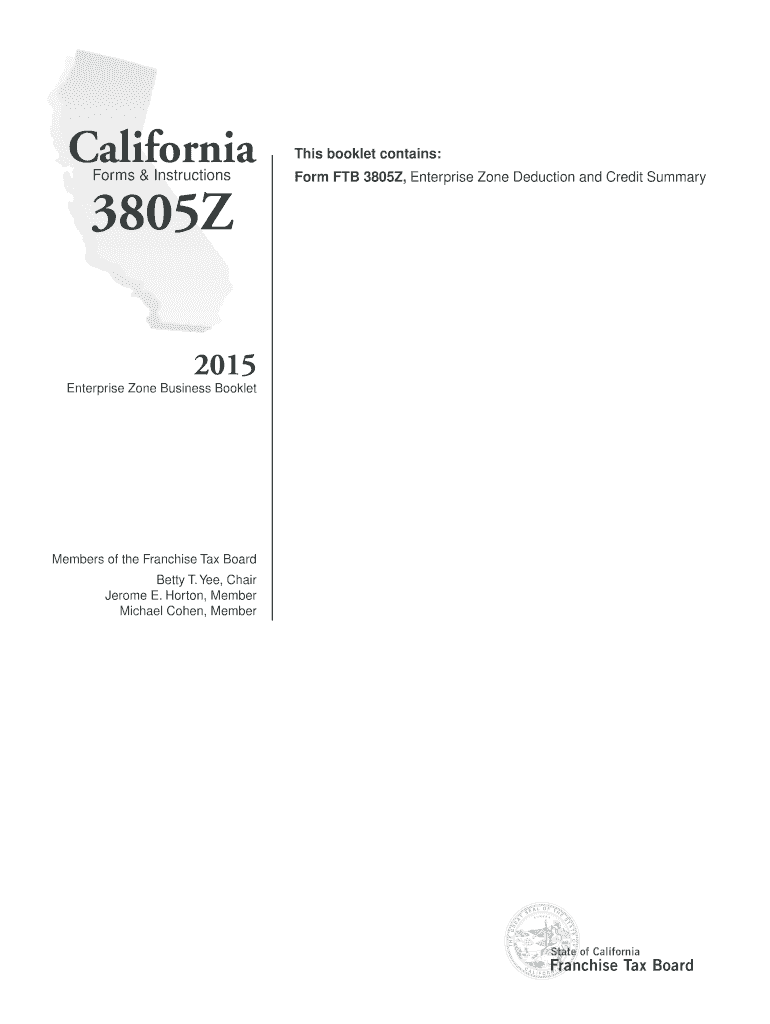 ca form 3805z 2015 Preview on Page 1