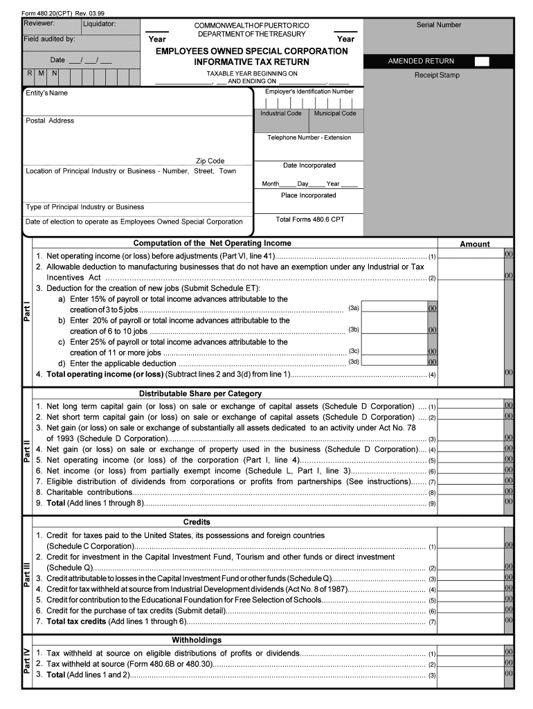 Employees owned special corporation informative tax return - hacienda gobierno Preview on Page 1.