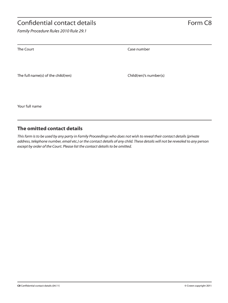 form c8 Preview on Page 1