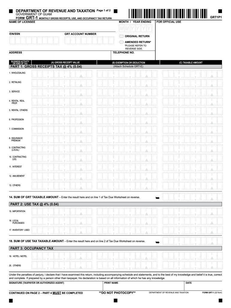 grt form Preview on Page 1