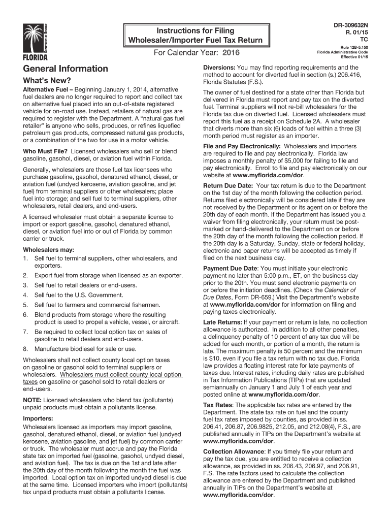 Form DR-309632N - Florida Department of Revenue - MyFlorida.com Preview on Page 1