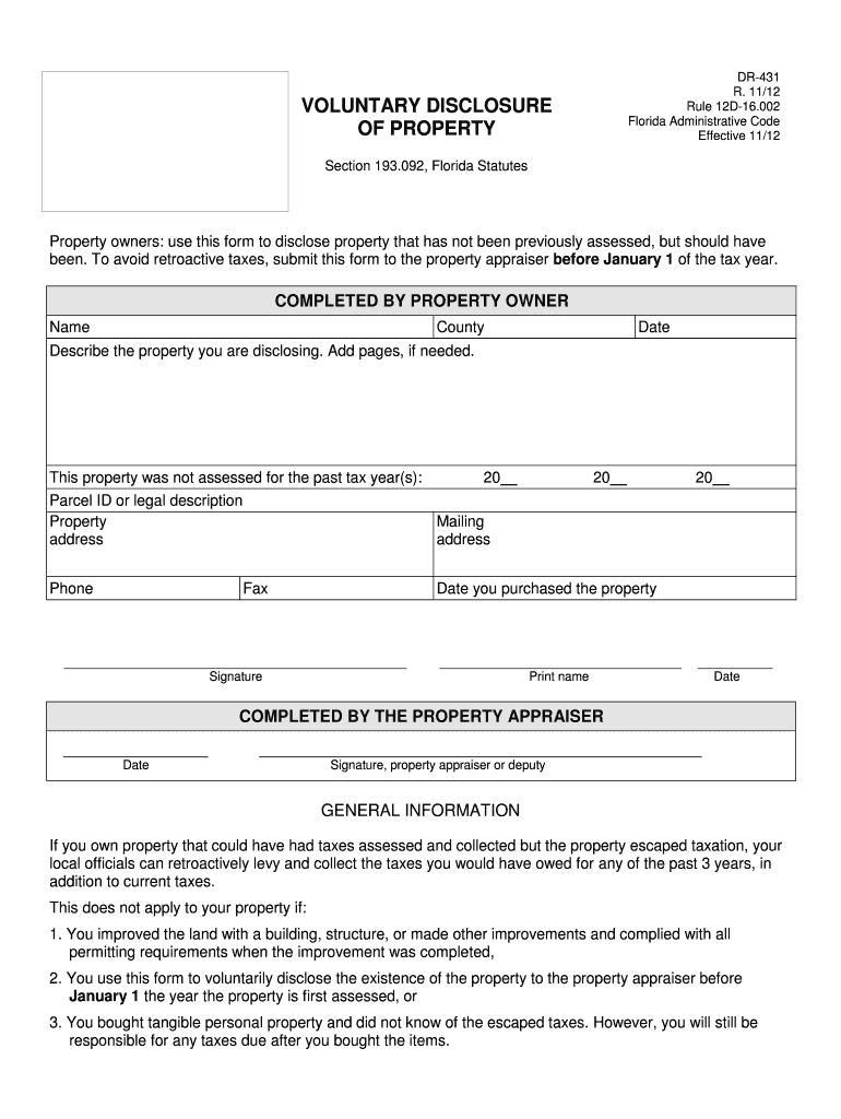 voluntary disclosure property Preview on Page 1