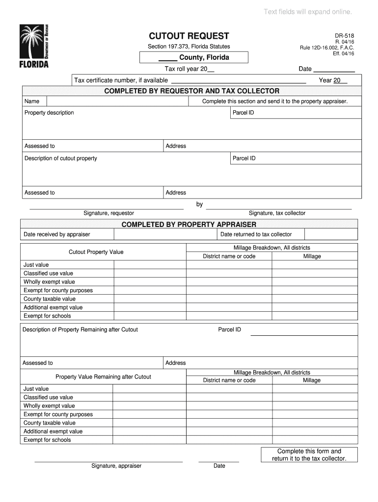 dr 518 request form Preview on Page 1