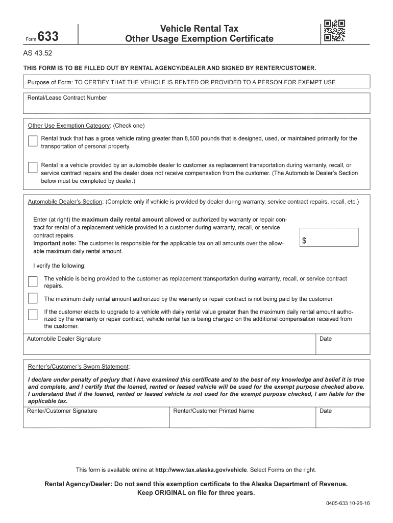 ak tax other exemption certificate Preview on Page 1