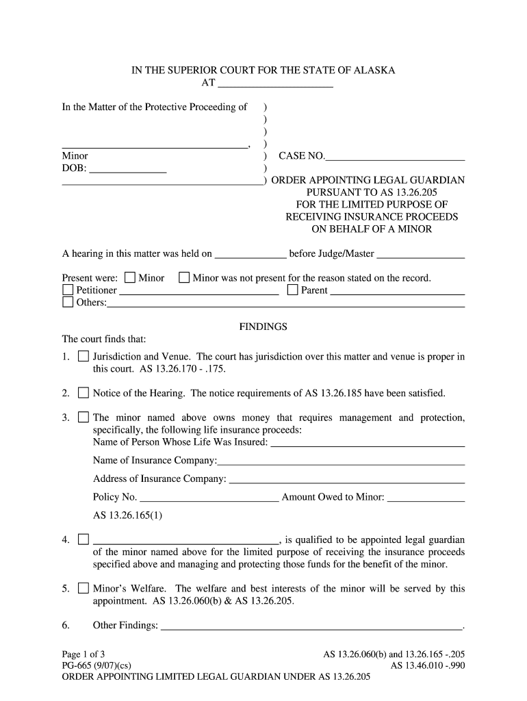 PG-665 - Alaska Court Records - State of Alaska Preview on Page 1