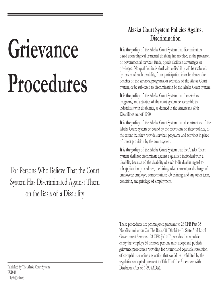 PUB-18 - Alaska Court Records - State of Alaska Preview on Page 1