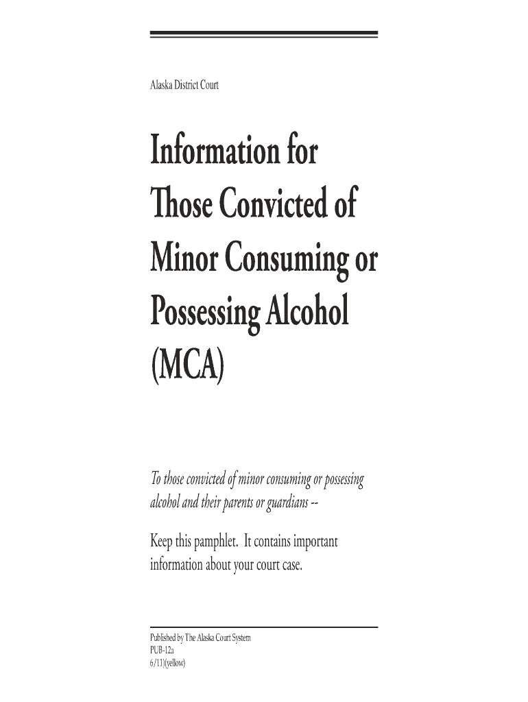 (MCA) (PUB-12) - Alaska Court Records - State of Alaska Preview on Page 1