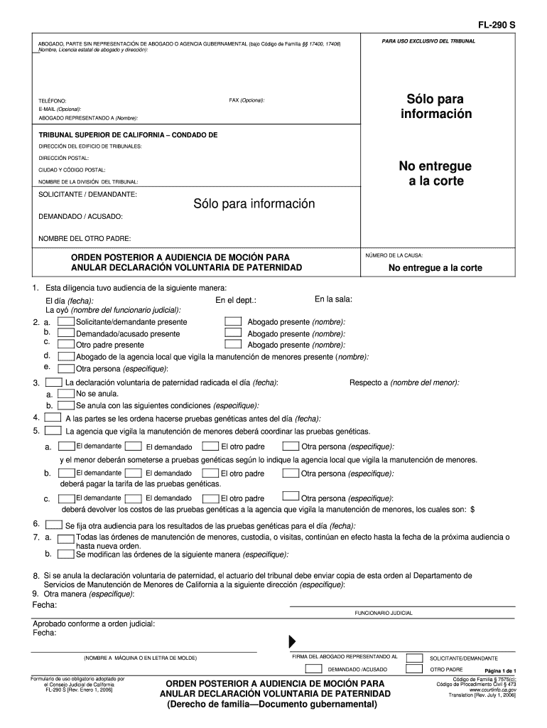 posterior audiencia mocion paternidad Preview on Page 1