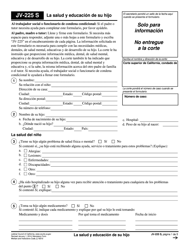 jv 225 spanish Preview on Page 1