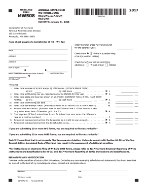 w2 form maryland
 9 Form MD Comptroller MW9 Fill Online, Printable ...