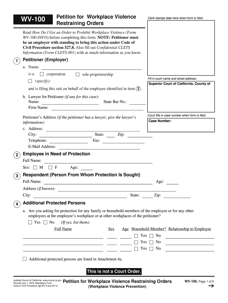 california violence form 2014 Preview on Page 1