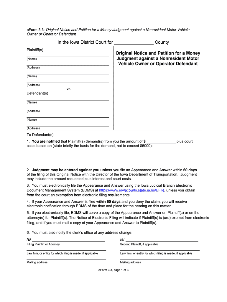 Ia eform motor vehicle Fill out & sign online DocHub