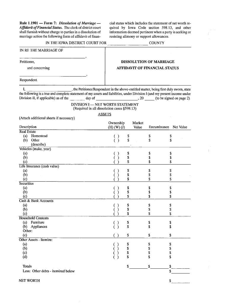 Iowa Form 7 Fill Online Printable Fillable Blank PdfFiller