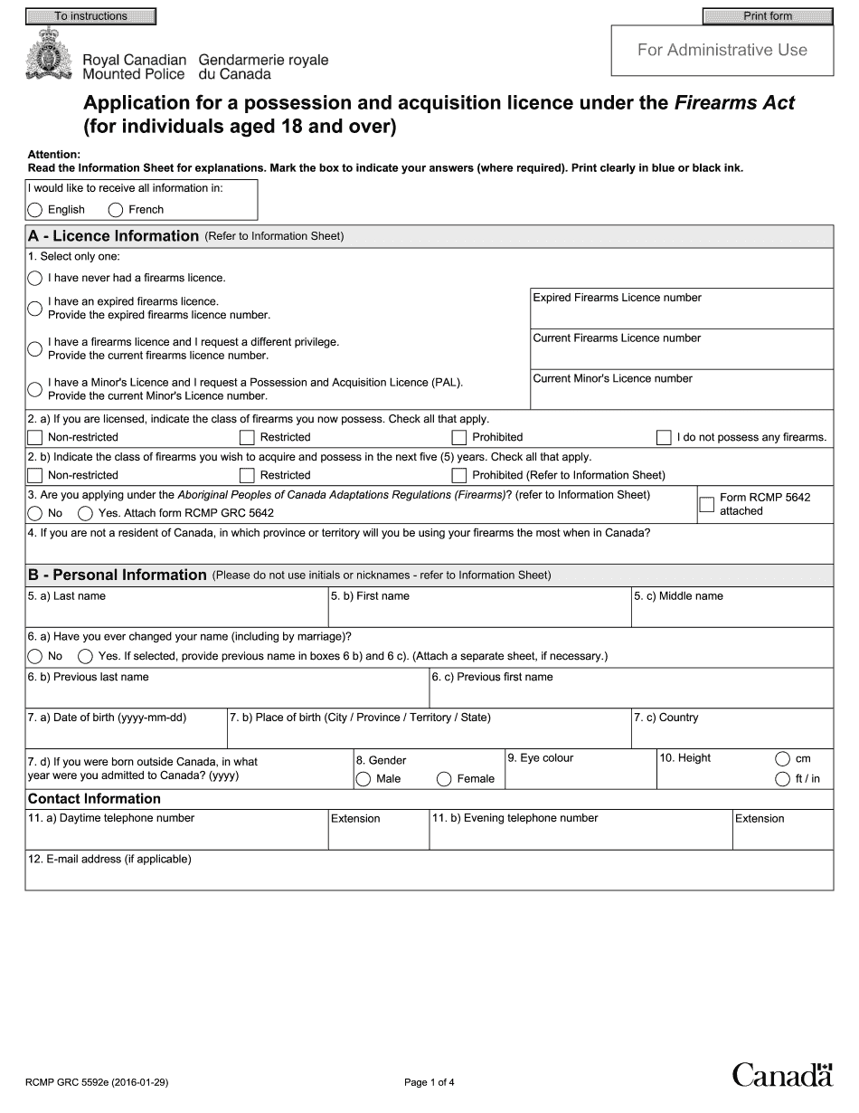 PAL Application Form