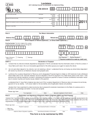 Louisiana 2011 Individual Income Tax Declaration