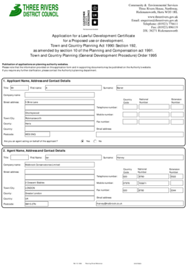 UK Lawful Development Certificate Application