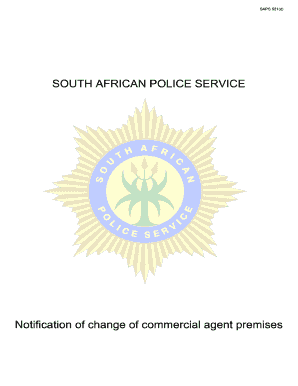 SAPS 521(d) Notification of Change of Commercial Agent Premises